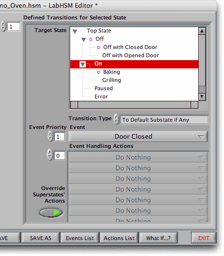 Default goes to the Baking state and overrides turning off the light.